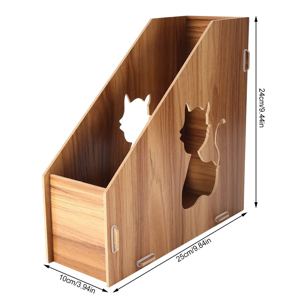 Modern Hollow Out Cat DIY Desk File Organizer - Stylish Workspace Accessories for Office & Home Use - Save Space & Organize Documents Efficiently