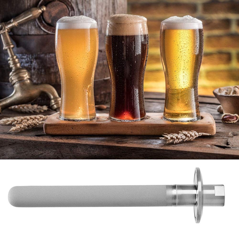 6 Inch Stainless Steel Sintered Carbonation Stone - SS316 Diffuser Stone for Soda Carbonation - Perfect for Home Brewing, Kegging & Craft Beer Making