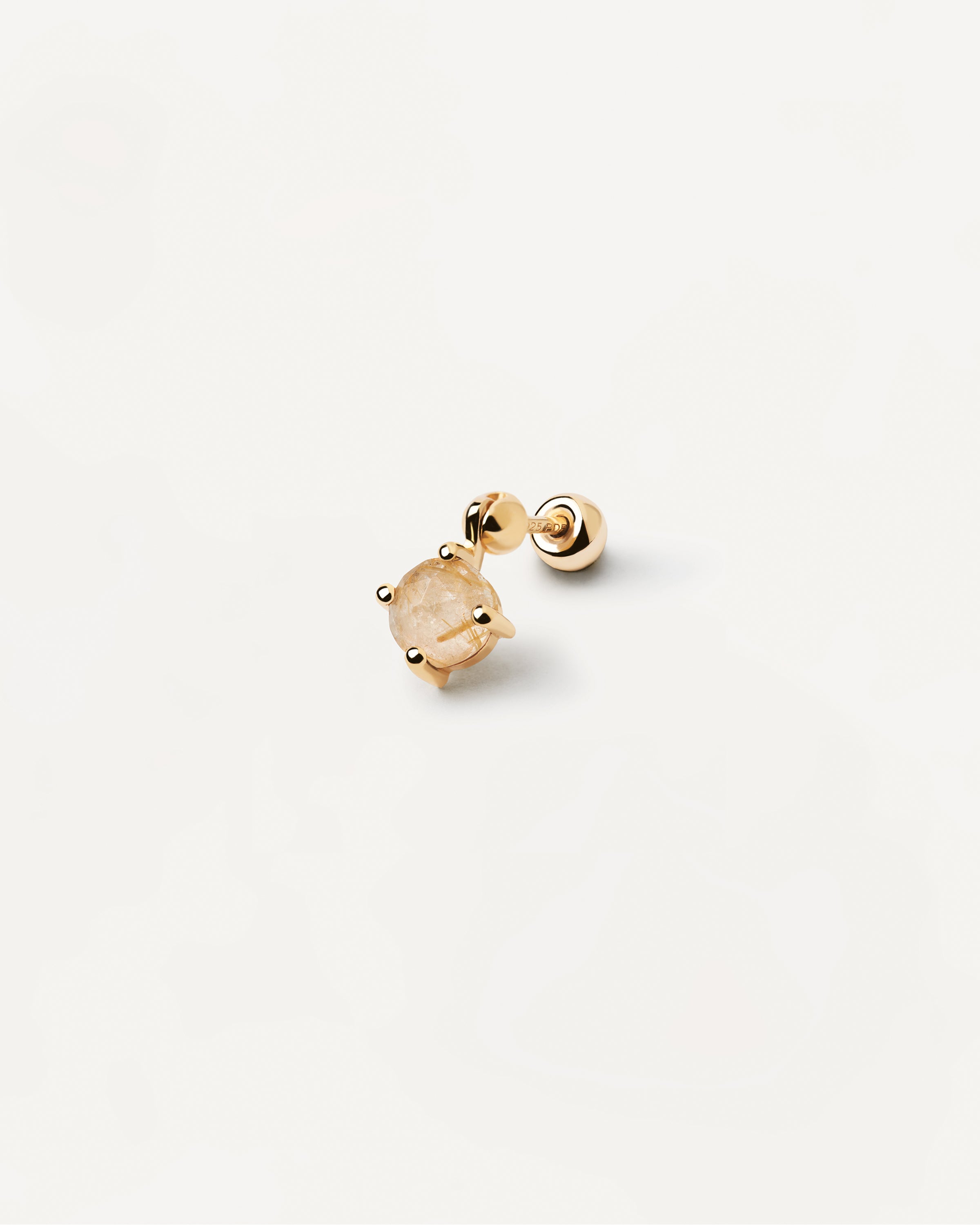 Kimi Rutilated Quartz Single Earring – Elegant Handmade Boho Jewelry for Women | Perfect for Parties, Weddings & Everyday Wear
