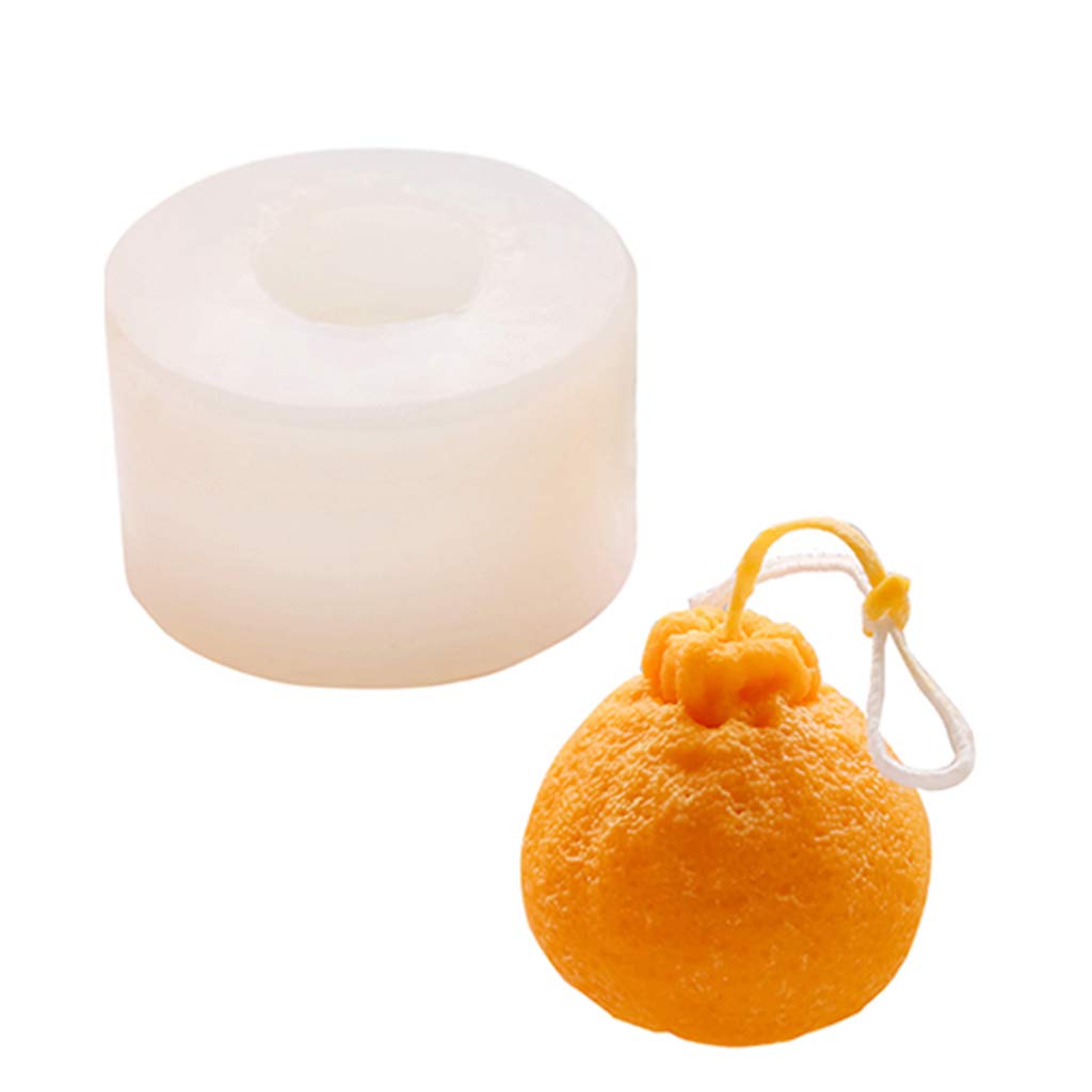 DIY Creative Orange Fruit Candle Silicone Mold - Handmade Fruit Shaped Mousse Baking Molds for Candle Making, Plaster, Cake & Soap Molds - Perfect for Home Decor, Wedding Favors & Craft Projects