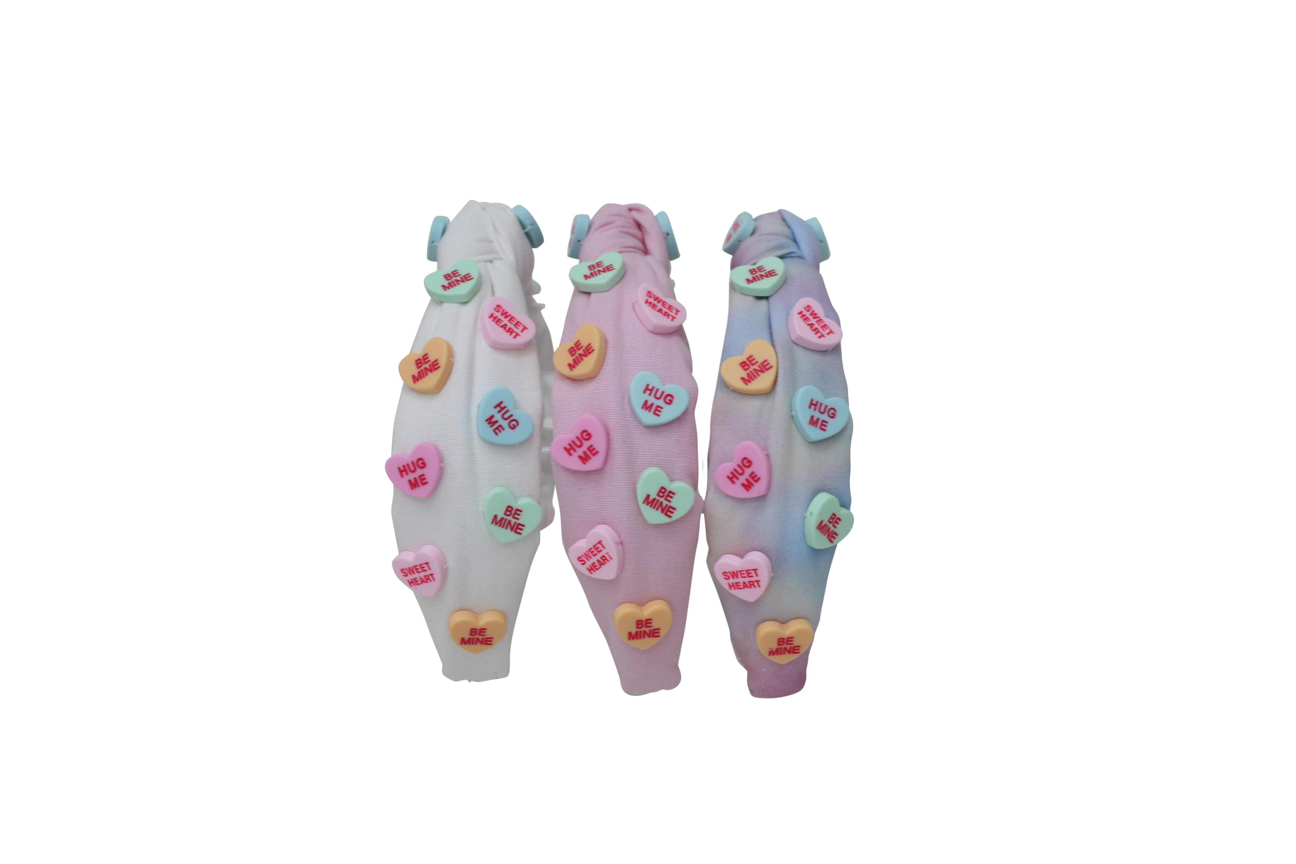 Pastel Tie Dye Candy Heart Knot Headband - Cute Hair Accessories for Women & Girls | Perfect for Valentine's Day, Parties, Weddings & Everyday Fashion