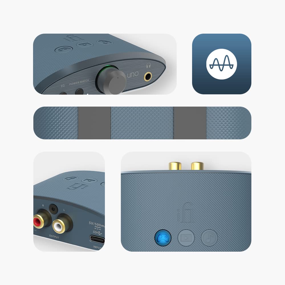 iFi uno DAC & Headphone Amplifier - USB-C Audio Interface with 32-bit/384kHz/DSD256/MQA Support - Customizable Sound Modes for Streaming, Gaming & Music - Compatible with Windows, Mac, Smart Devices & Active Speakers - Perfect for Home Studio, Office Work & Entertainment Setup