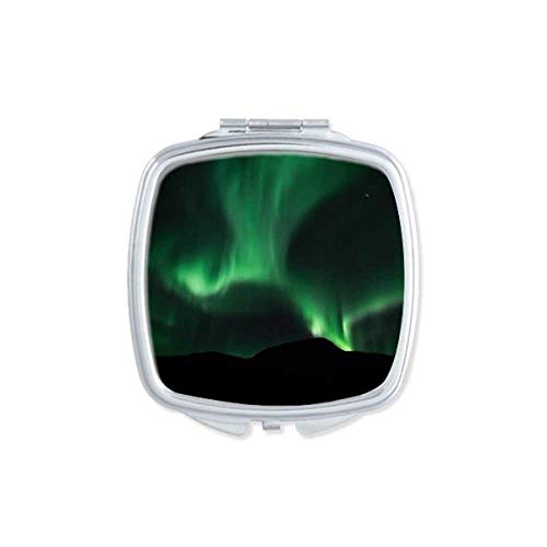 DIYthinker Green Night Sky Art Deco Fashion Mirror - Portable Compact Double-Sided Pocket Makeup Mirror with Gift Box - Perfect for Travel, Home Vanity & Handbag Essentials