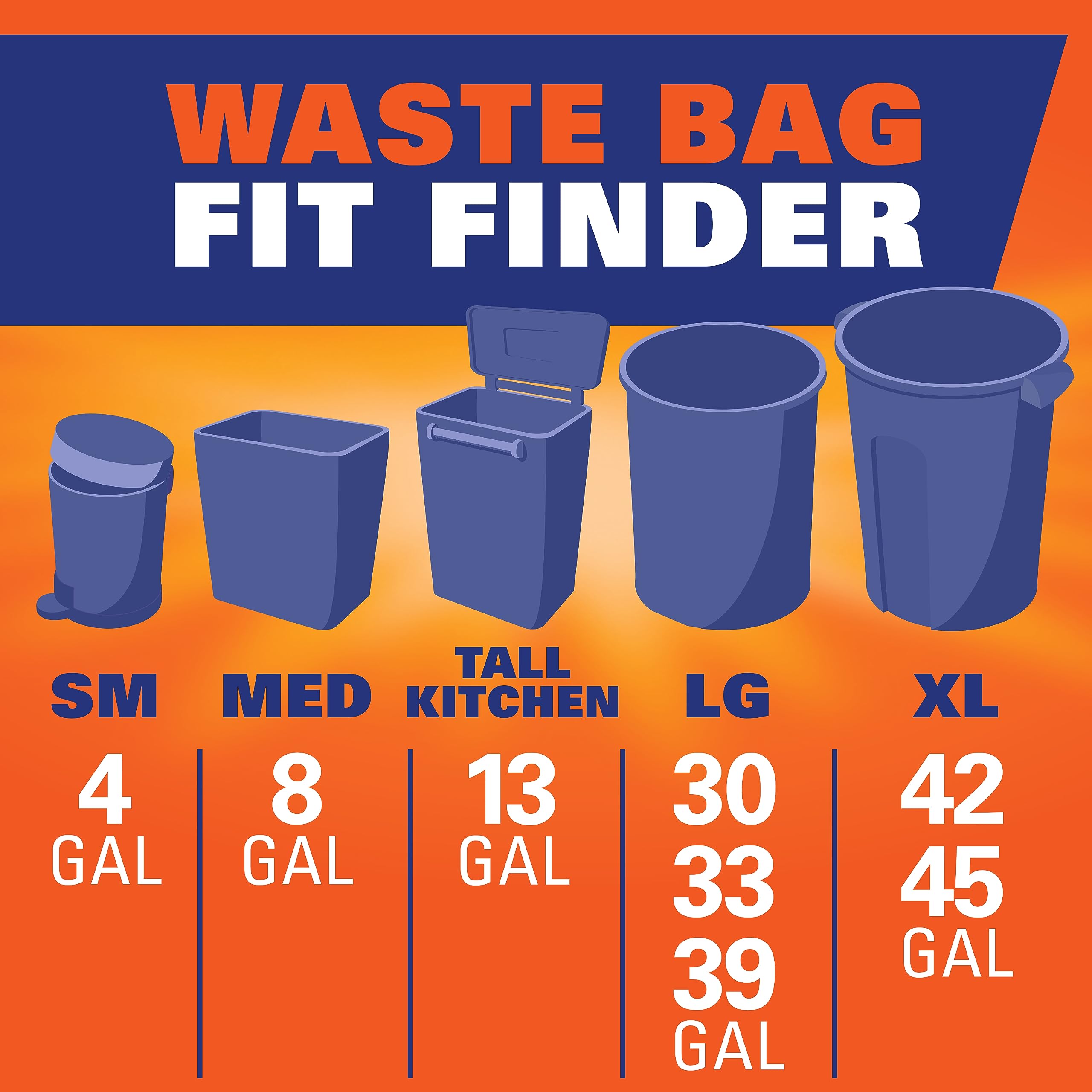 Hefty Ultra Strong Tall Kitchen Trash Bags with Clean Burst Scent | 13 Gallon (40 Count) | Heavy Duty Garbage Bags for Kitchen, Bathroom & Office Use