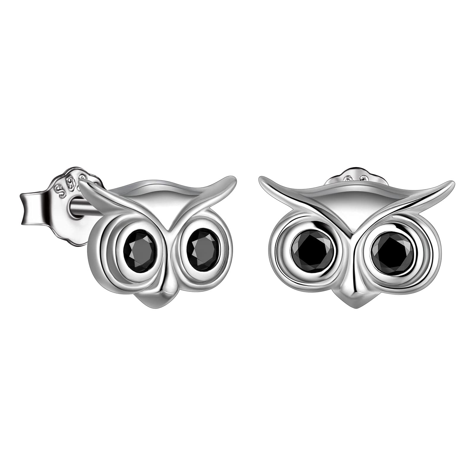 925 Sterling Silver Cute Animal Stud Earrings - Gecko, Lizard & Owl Designs for Women & Men | Unisex Jewelry Gift for Her | Perfect for Casual Wear, Parties & Special Occasions