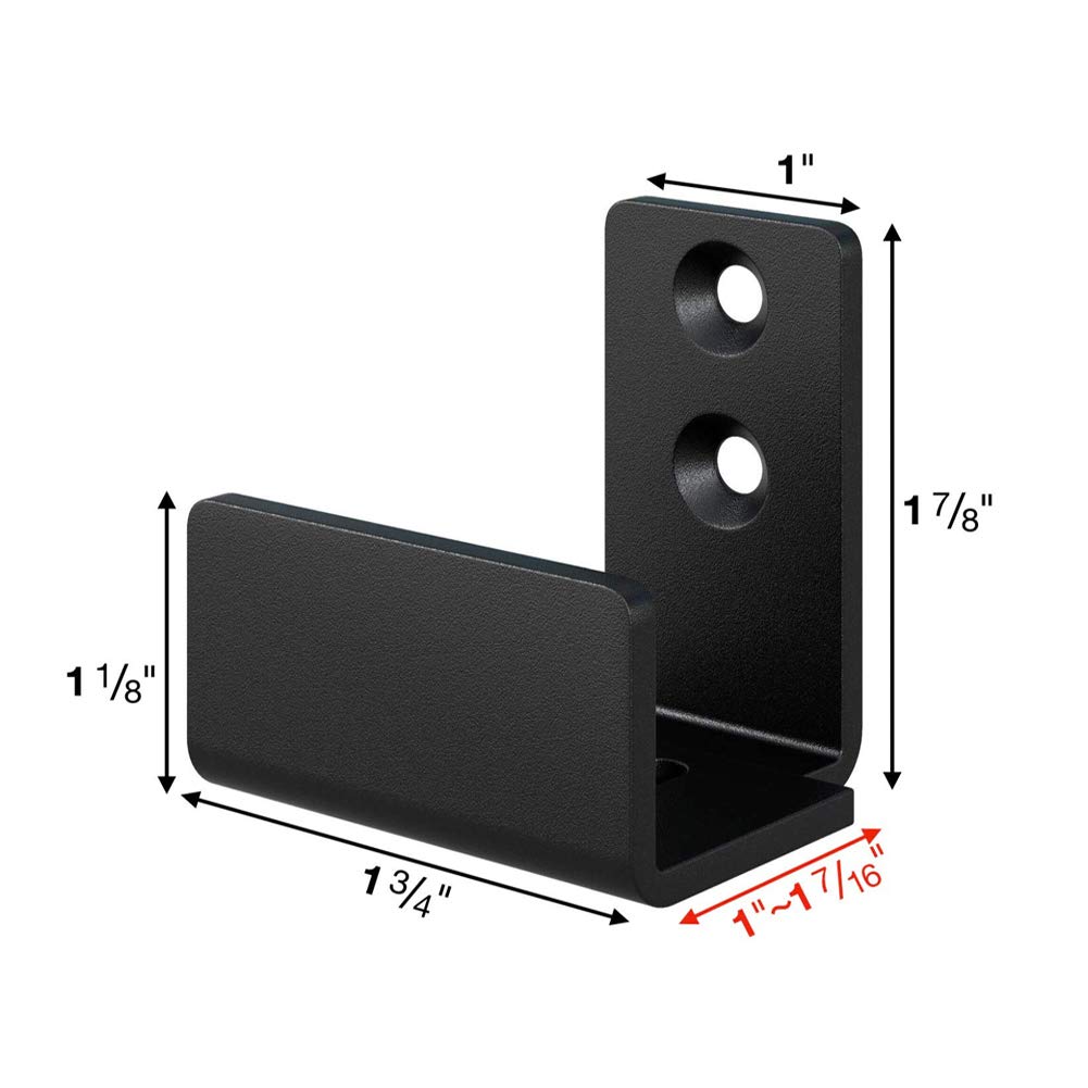 2 Pack Adjustable Sliding Barn Door Floor Guide Roller - Wall Mount Hardware for Smooth Door Movement - Perfect for Bedroom, Closet, and Home Office Doors