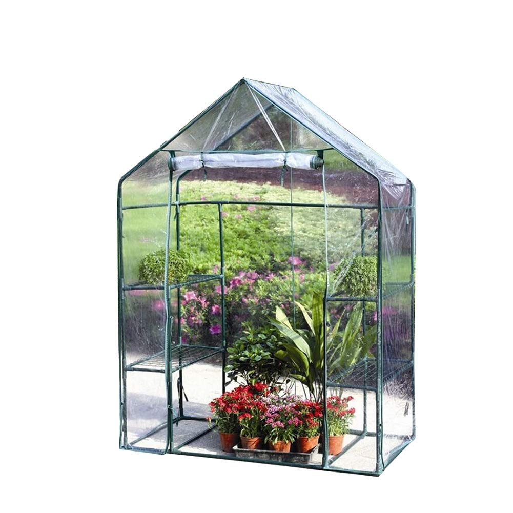 LIANGLIANG Walk-in Plant Greenhouse - 143x73x195cm Clear Outdoor Gardening Greenhouse for Balcony, Patio & Backyard - UV Protection & Moisture Control for Plants - Perfect for Seed Starting, Plant Growing & Winter Protection