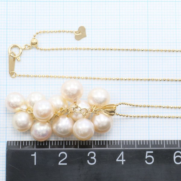 18K Yellow Gold Pearl Necklace for Women - Elegant Luxury Jewelry Gift for Birthday, Anniversary & Wedding - Perfect for Formal Events & Special Occasions