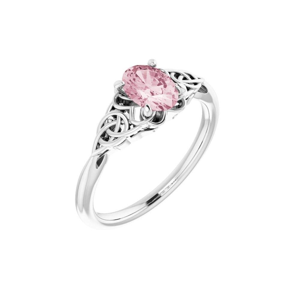 Celtic Solitaire Ring Band - Elegant Vintage Inspired Wedding & Engagement Jewelry for Women - Perfect for Anniversaries, Proposals & Special Occasions