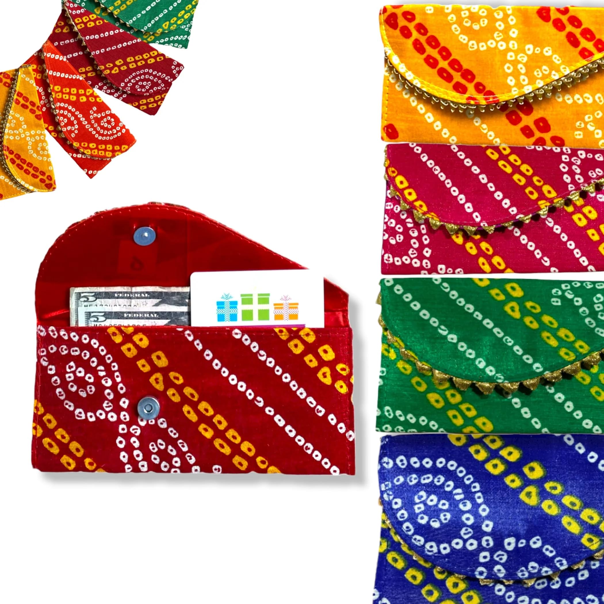 LoveNspire 5-Pack Magnetic Money Envelopes - Wedding, Diwali Gift for Cash & Cards