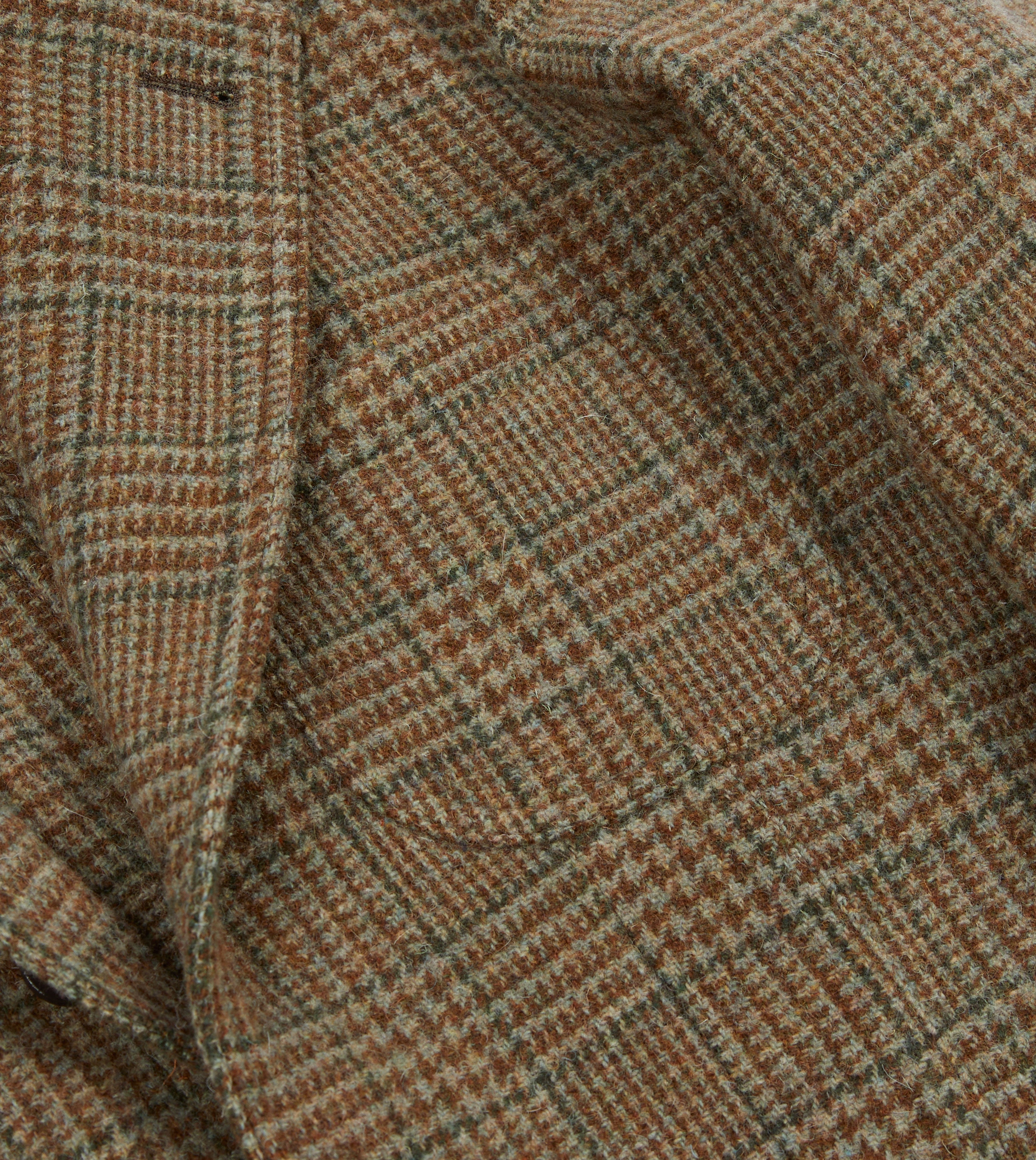 Brown Prince of Wales Check Shetland Tweed Blazer for Men - Classic Mk. VII Style for Business, Office & Formal Events