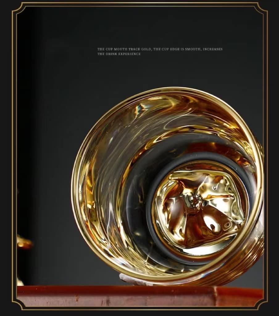 Handmade Japanese Kanayama Guinomi Sake Glass - Artisan Blown Glass with Gold Rim for Cold Sake, Sake Pot & Gift Box - Perfect for Japanese Cuisine, Birthday Gifts & Home Bar Accessories