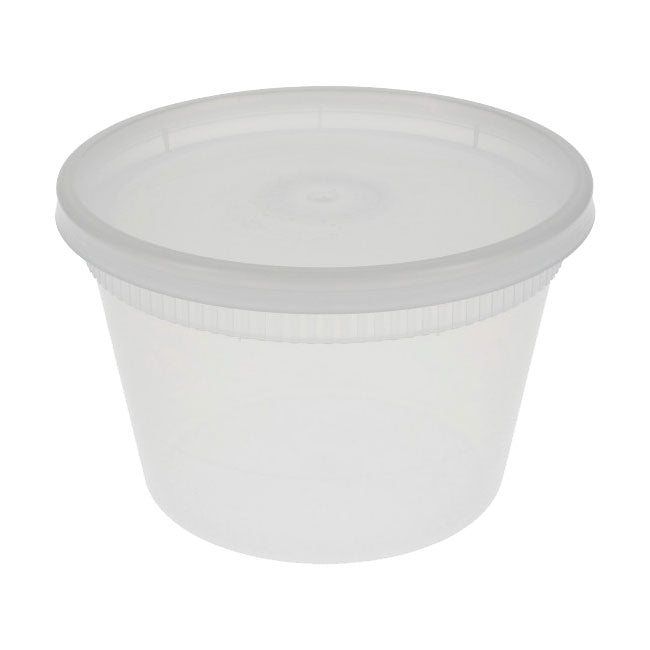 Clear 16 oz Deli Cup Containers with Lids - Pack of 240 | Food Storage Containers for Restaurants, Catering & Meal Prep | BPA-Free Plastic Cups for Takeout, Salads & Desserts
