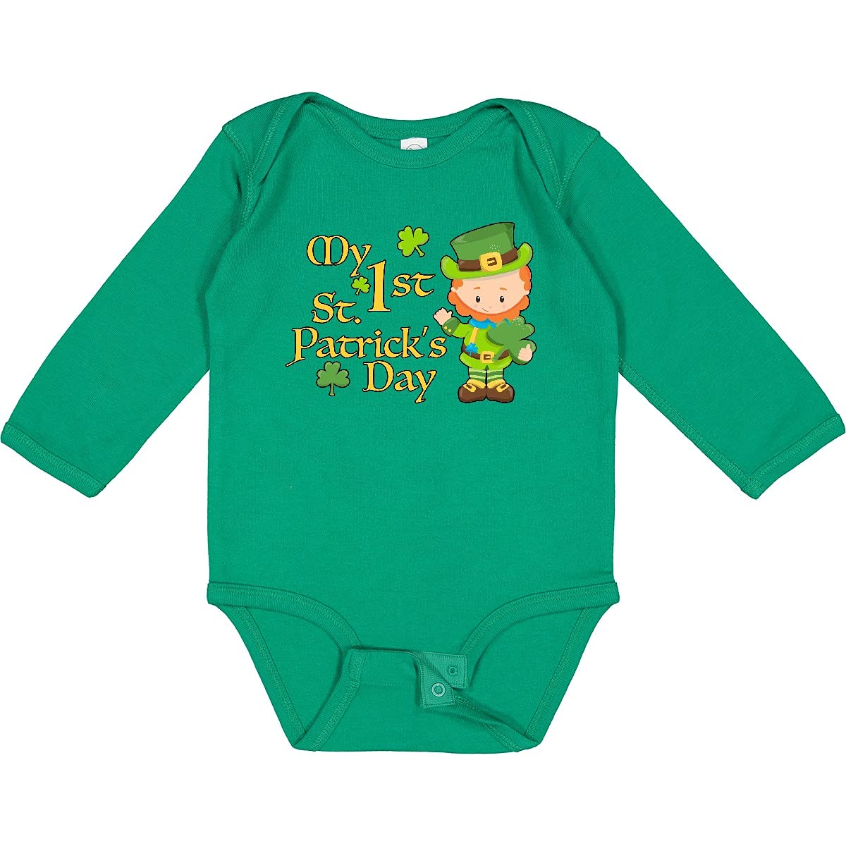 My First St. Patrick's Day Outfit - Adorable Leprechaun Long Sleeve Baby Bodysuit | Perfect for St. Paddy's Day Celebrations, Photo Shoots & Irish-Themed Parties