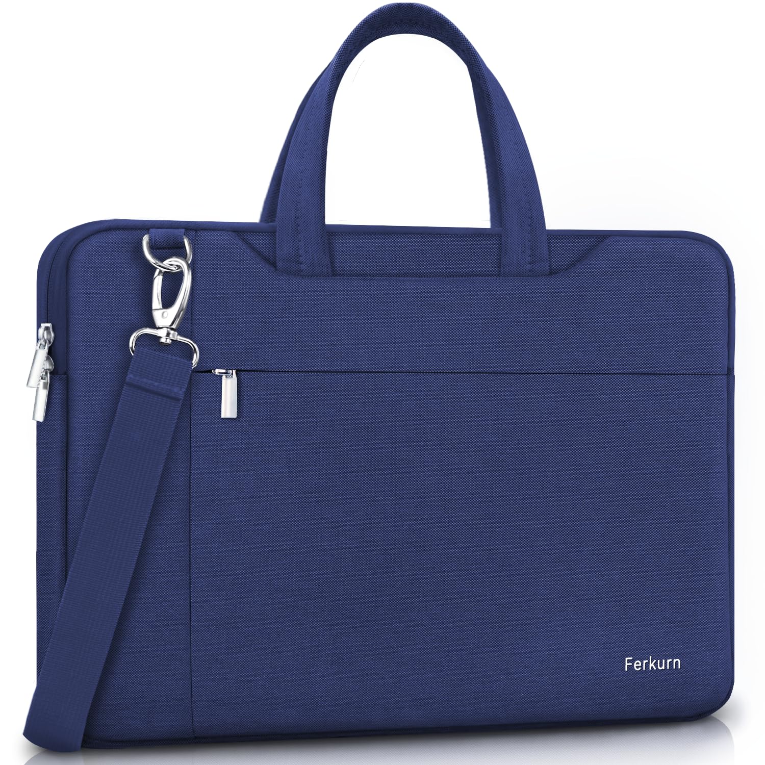 Ferkurn 14 Inch Laptop Bag Case for Women & Men - Durable Laptop Sleeve & Briefcase with Shoulder Strap, Compatible with MacBook Pro/Air, HP Chromebook, Dell XPS, ASUS, Acer, Samsung, Blue - Perfect for Work, Travel & School