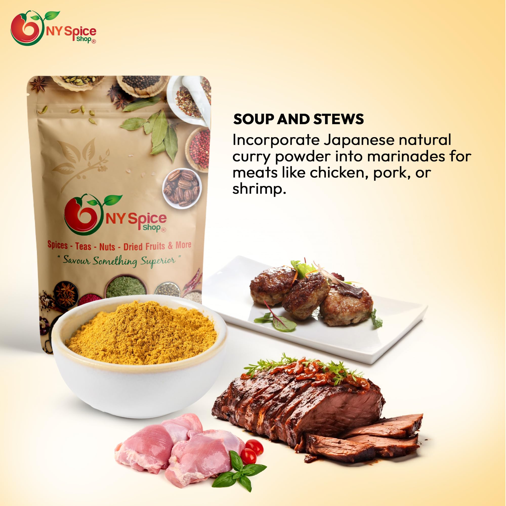 NY SPICE SHOP Premium Japanese Curry Powder - Authentic Golden Curry Mild Seasoning Blend - 1 Pound Bulk Ground Curry Spice Mix - Perfect for Japanese Curry Rice, Stews & Home Cooking