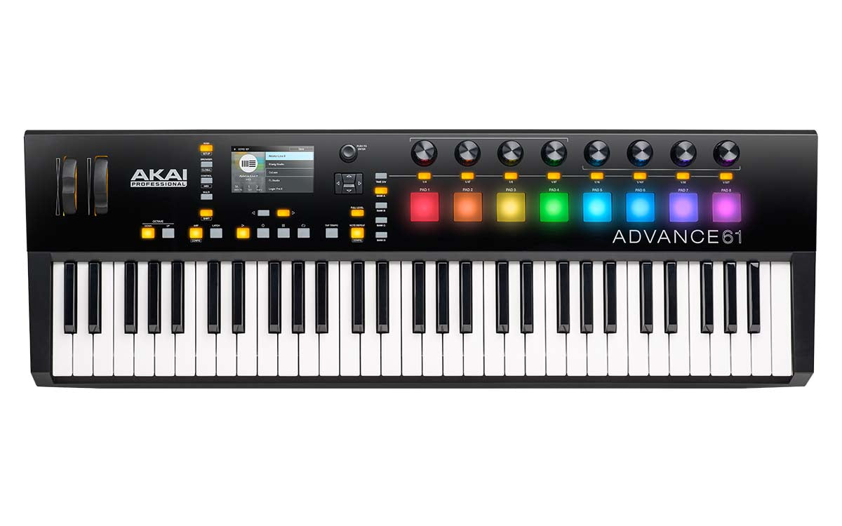 Akai Advance 61-Key MIDI Keyboard Controller with MPC Software - Professional Music Production for Studio & Live Performance