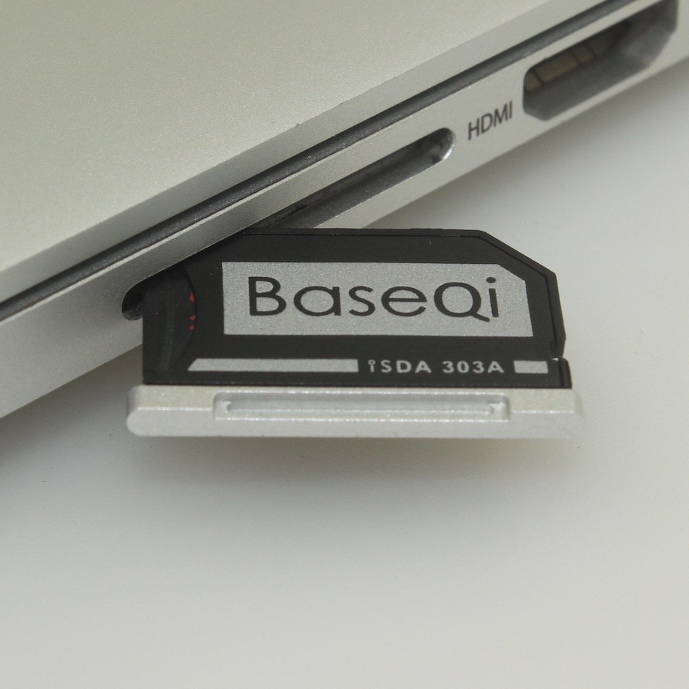 BaseQi Aluminum microSD Card Reader Adapter for MacBook Pro Retina 13