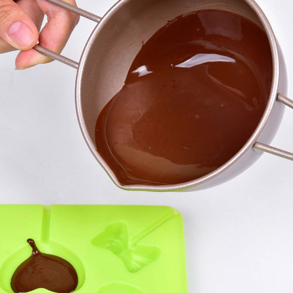 1pc Stainless Steel Chocolate Melting Pot with Handle - DIY Chocolate & Butter Melting Pot for Baking, Candy Making, Fondue & Kitchen Supplies - Perfect for Home Chefs & Dessert Lovers