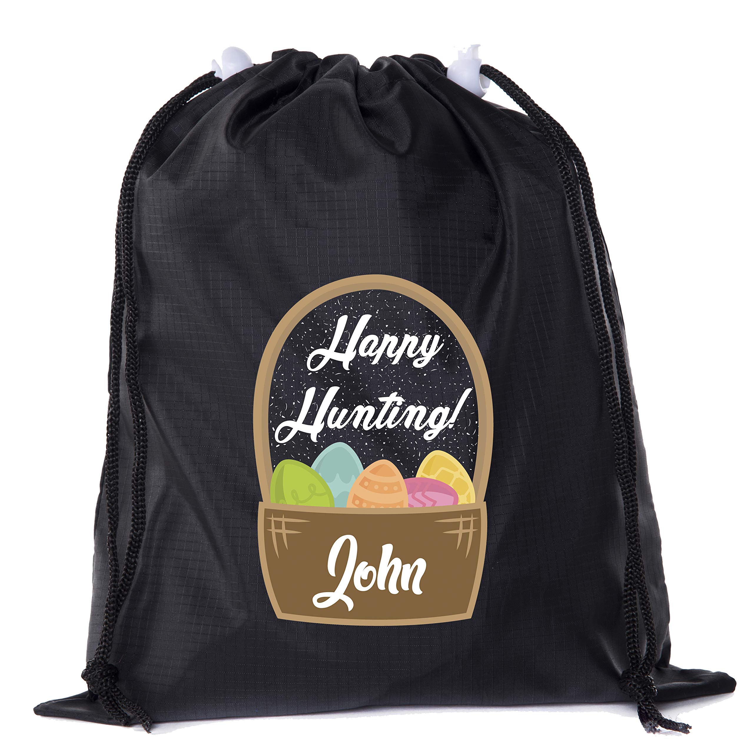 Custom Personalized Mini Easter Cinch Bags - Small Easter Basket Fillers & Party Favors for Kids, Easter Egg Hunt & Spring Celebrations