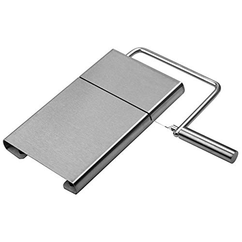 TOPCHANCES Stainless Steel Cheese Slicer & Cutter with Cutting Board - Perfect for Hard & Semi-Hard Cheeses, Butter - Ideal for Kitchen, Charcuterie Boards & Entertaining