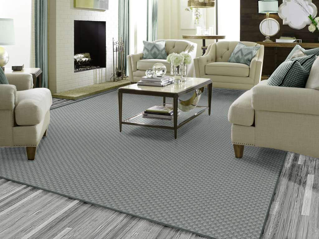 Waters Edge Inspired Trellis Family Foundations Carpet Area Rugs & Runners - 100% ANSO Nylon Multi-Dimensional Loop Pattern, Made in USA, Custom Sizes (12'x14') - Perfect for Living Room, Bedroom & High-Traffic Areas