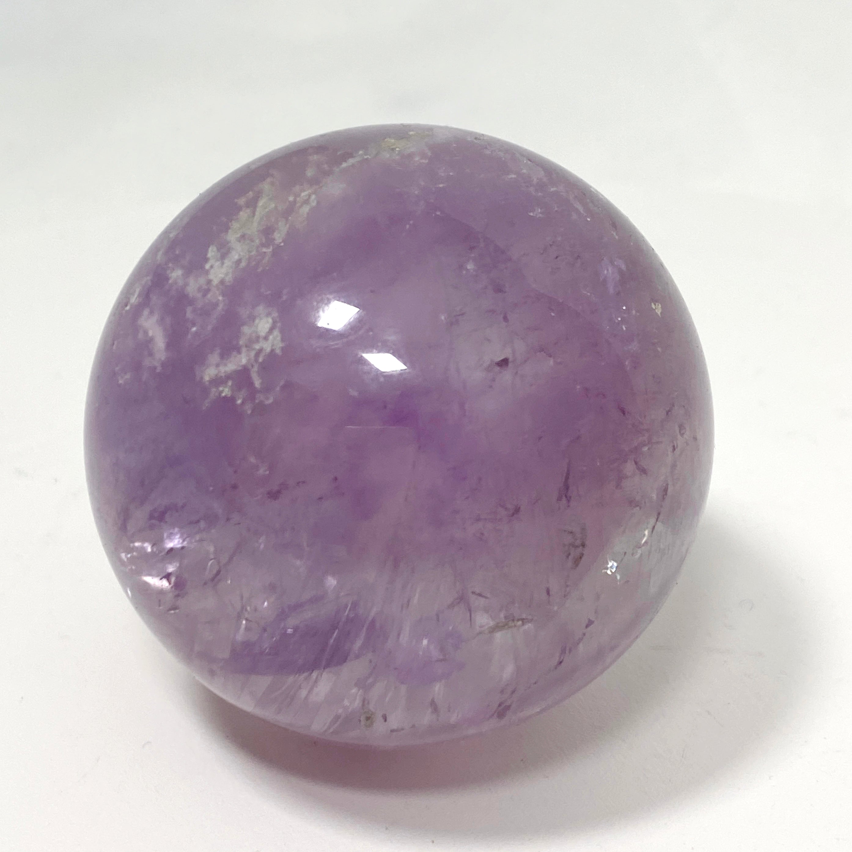Natural Amethyst Crystal Sphere - AMS 05 | Healing Stone for Meditation, Chakra Balancing & Home Decor | Perfect for Spiritual Healing, Energy Work & Office Desk Decor