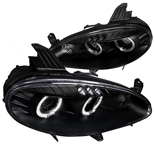 SPEC-D TUNING LHP-MX501JM-TM Black Halo LED Projector Headlights for Mazda Miata MX5 (1990-2005) - High Performance Aftermarket Headlights for Night Driving & Car Upgrades