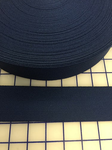 2 Inch Navy Elastic Band - High Quality Stretchable Waistband for Sewing, DIY Crafts, and Clothing Repair | Perfect for Waistbands, Headbands, and Costume Making