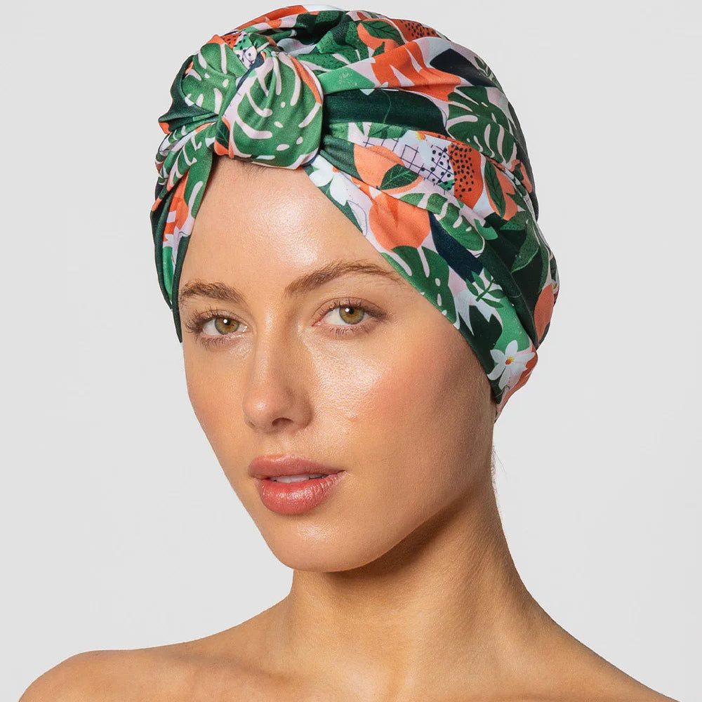 Louvelle Waterproof Shower Caps for Women & Men - Extra Large Bath Cap with Elastic Band for Hair Protection - Perfect for Swimming, Spa, and Travel