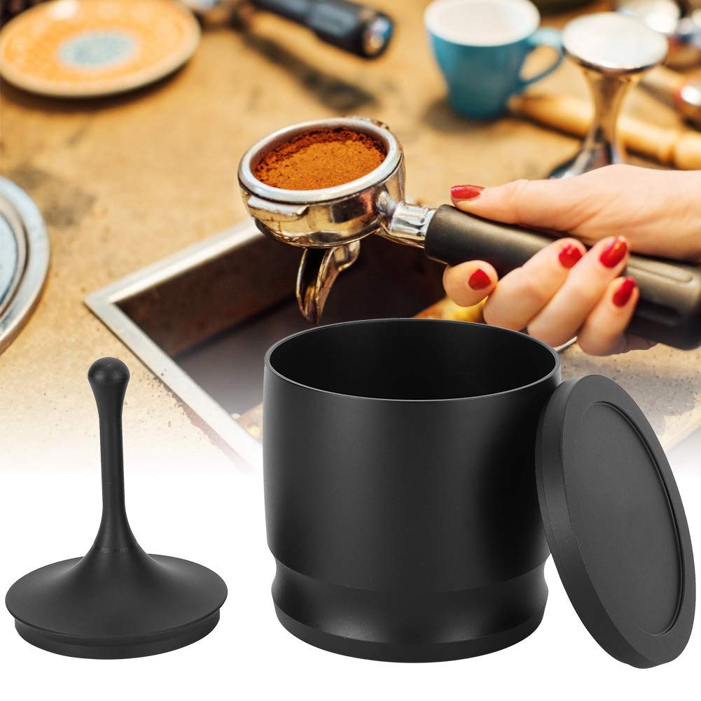 Premium 58mm Stainless Steel Coffee Dosing Ring & Tamper - Perfect for Espresso Machine Accessories, Coffee Powder Distribution Tool - Ideal for Home Baristas & Coffee Shops