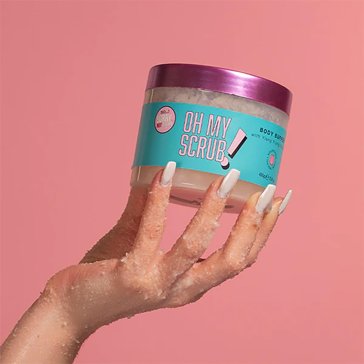 So...? Sorry Not Sorry Oh My Scrub! Exfoliating & Nourishing Body Scrub with Ylang Ylang Extracts - Vegan, Cruelty-Free Skincare for Women (430g) - Perfect for Spa Day, Dry Skin Care & Self-Care Routine