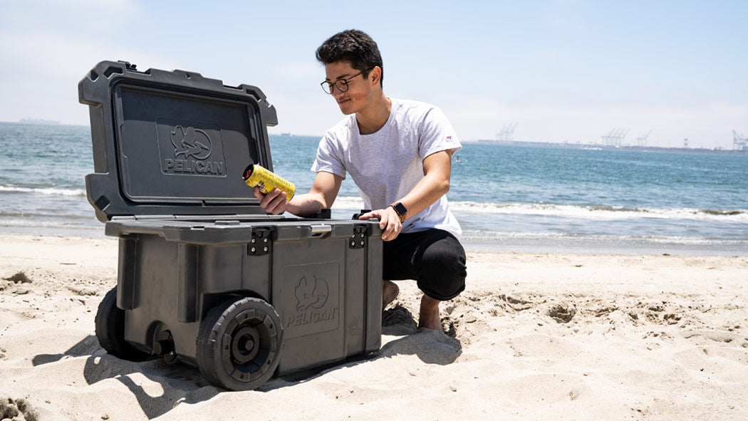 45QT Elite Wheeled Cooler - Heavy Duty Rolling Ice Chest for Camping, Beach, Tailgating & Outdoor Adventures