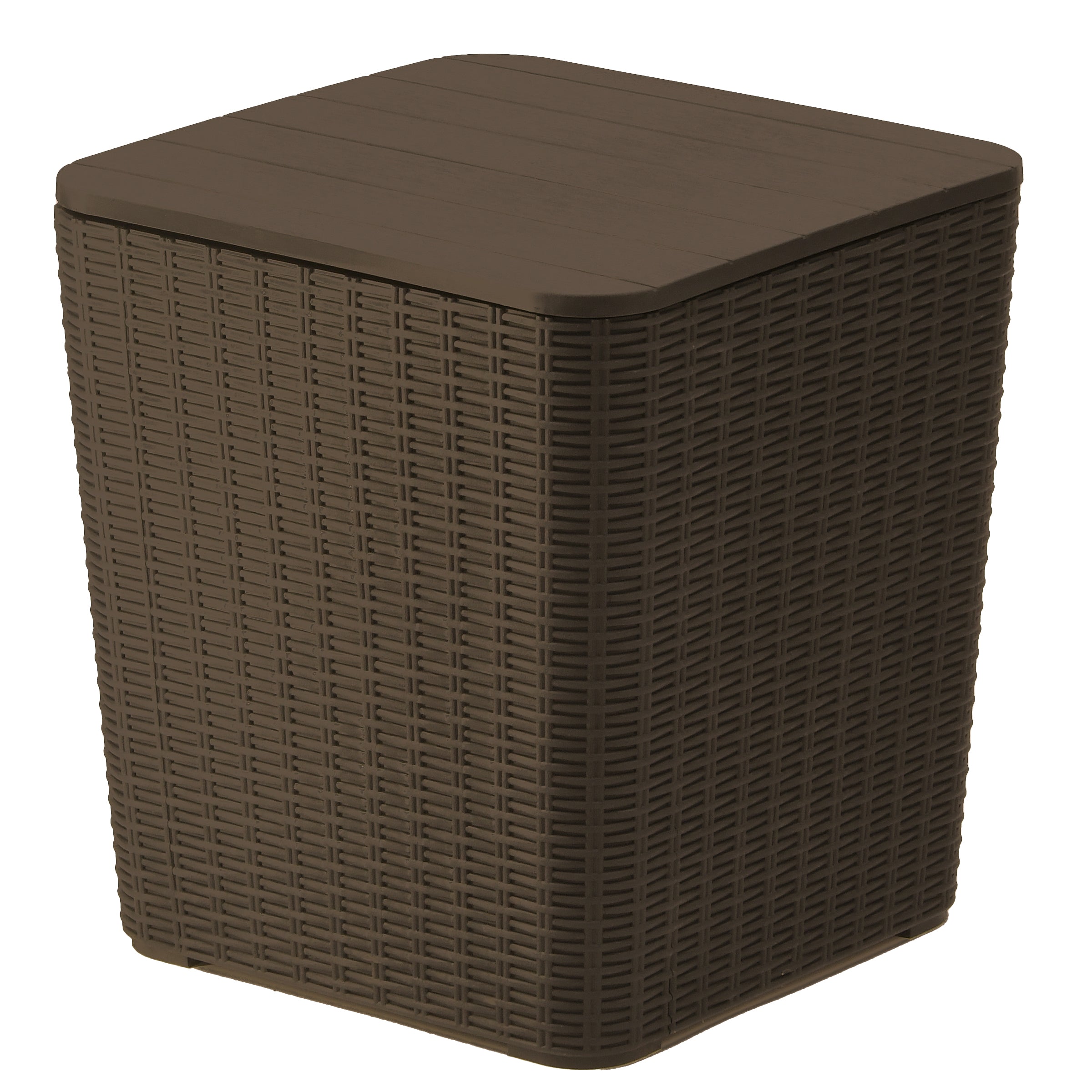 43L All-Weather Wicker Texture Storage Box - Waterproof Outdoor Organizer for Patio, Garden & Deck - Arendal Collection