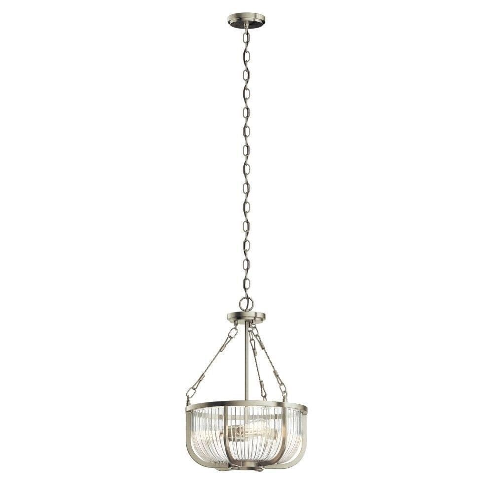 3 Light Pendant Fixture - 16 Inch Wide Transitional Chandelier with Clear Glass Shades - Perfect for Dining Room, Kitchen Island or Entryway Lighting (Model 147-Bel-3329942)