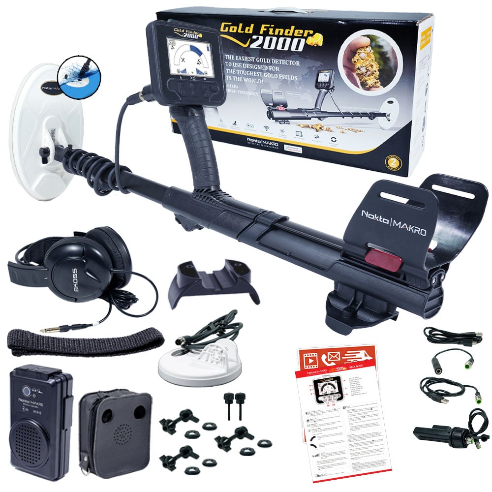 Nokta Gold Finder 2000 Professional Metal Detector for Treasure Hunting - Open Box - Perfect for Beach, Park & Gold Prospecting Adventures