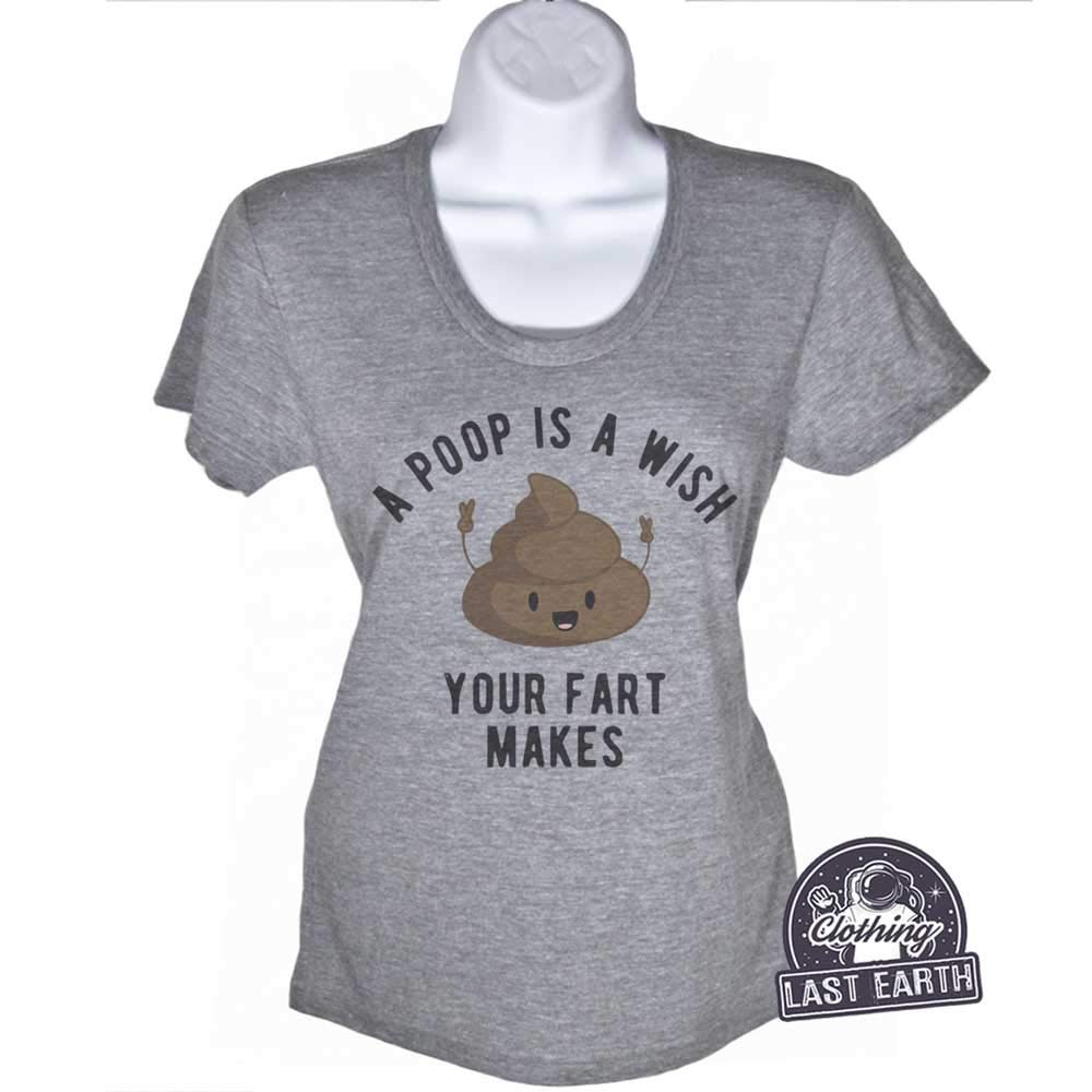 Funny Poop Emoji T-Shirt - A Poop is a Wish Your Fart Makes | Hilarious Dirty Joke Tee for Men, Women & Kids | Perfect for Parties, Gag Gifts & Casual Wear