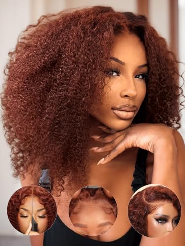 Reddish Brown 7x5 Glueless Curly