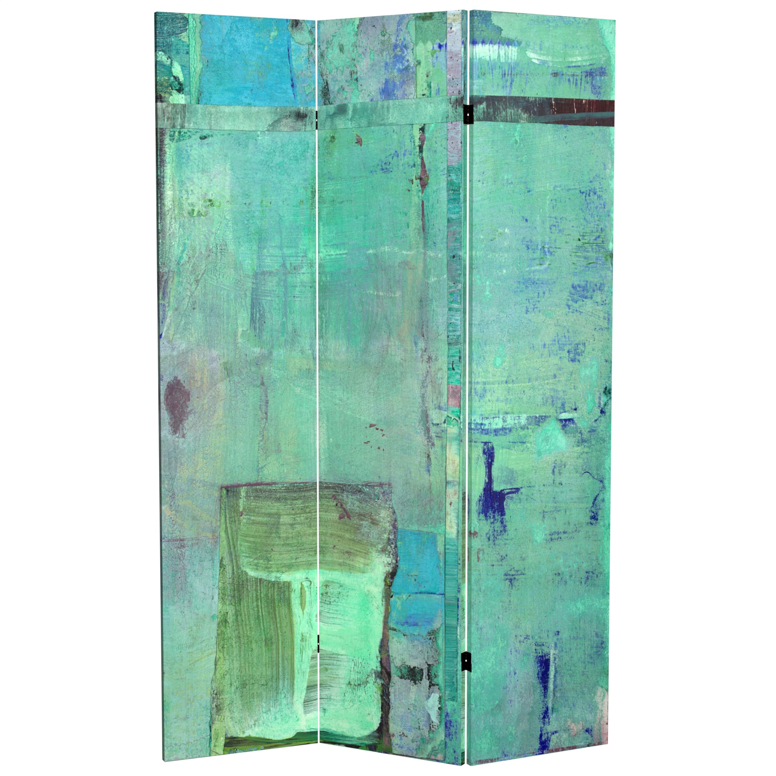 6 ft. Tall Double Sided Burgundy Canvas Room Divider - Red Lantern Design in Purple & Pink | Perfect for Home Decor, Bedroom Privacy, and Event Partitions