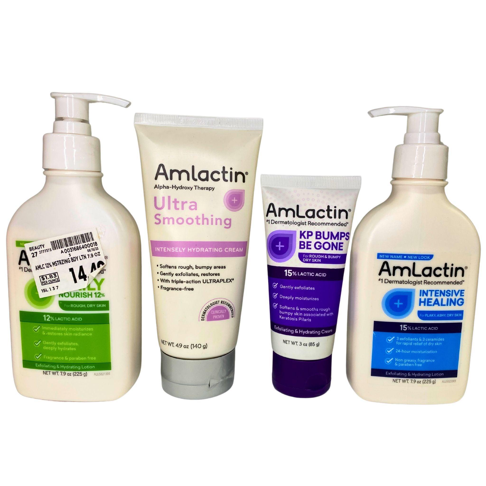 AmLactin Moisturizing Lotion & Cream Set - 27 Piece Bundle for Dry Skin Care, Keratosis Pilaris & Eczema Relief - Perfect for Daily Hydration & Body Exfoliation