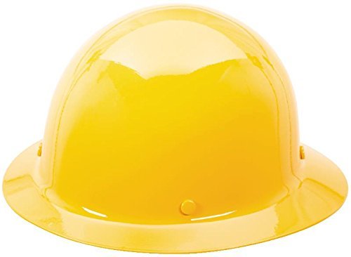 MSA Skullgard Full-Brim Hard Hat with Suspension - Phenolic Resin Construction, 350°F Heat Resistance, Standard Size Safety Helmet for Construction, Oil & Gas, and High-Temperature Work Environments