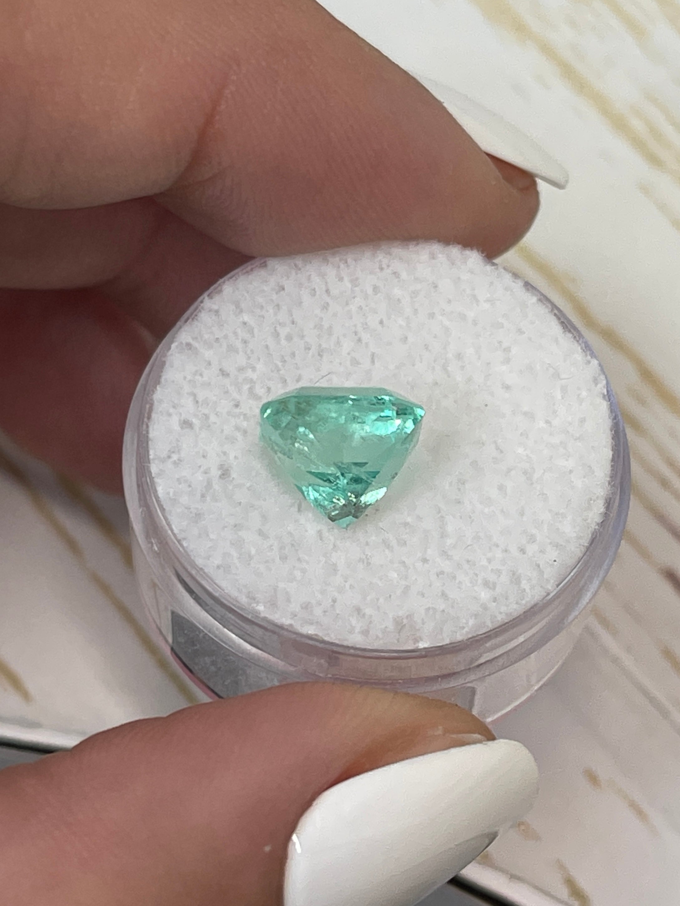 3.87 Carat 9x9mm Glowing Light Green Loose Colombian Emerald Gemstone - Asscher Cut with Clipped Corners - Perfect for Engagement Rings, Fine Jewelry & Collector's Pieces