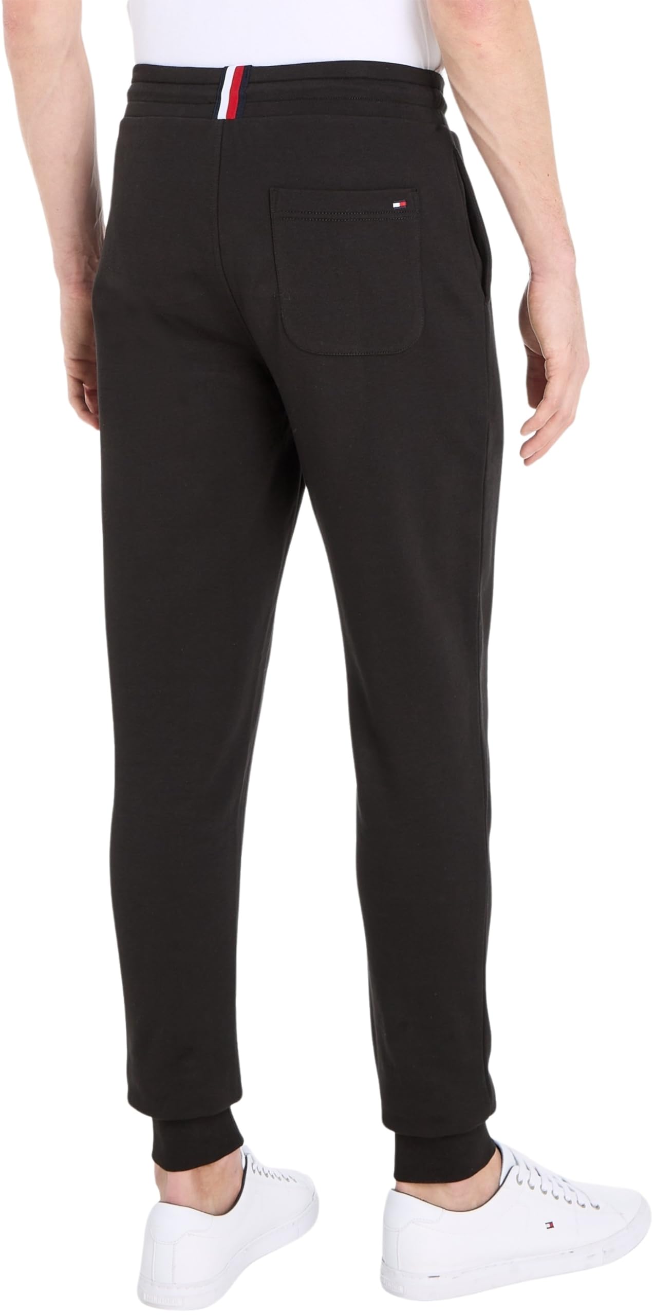 Tommy Hilfiger Men's Logo Sweatpants - Comfortable Regular Fit Casual Pants for Lounge, Gym & Everyday Wear