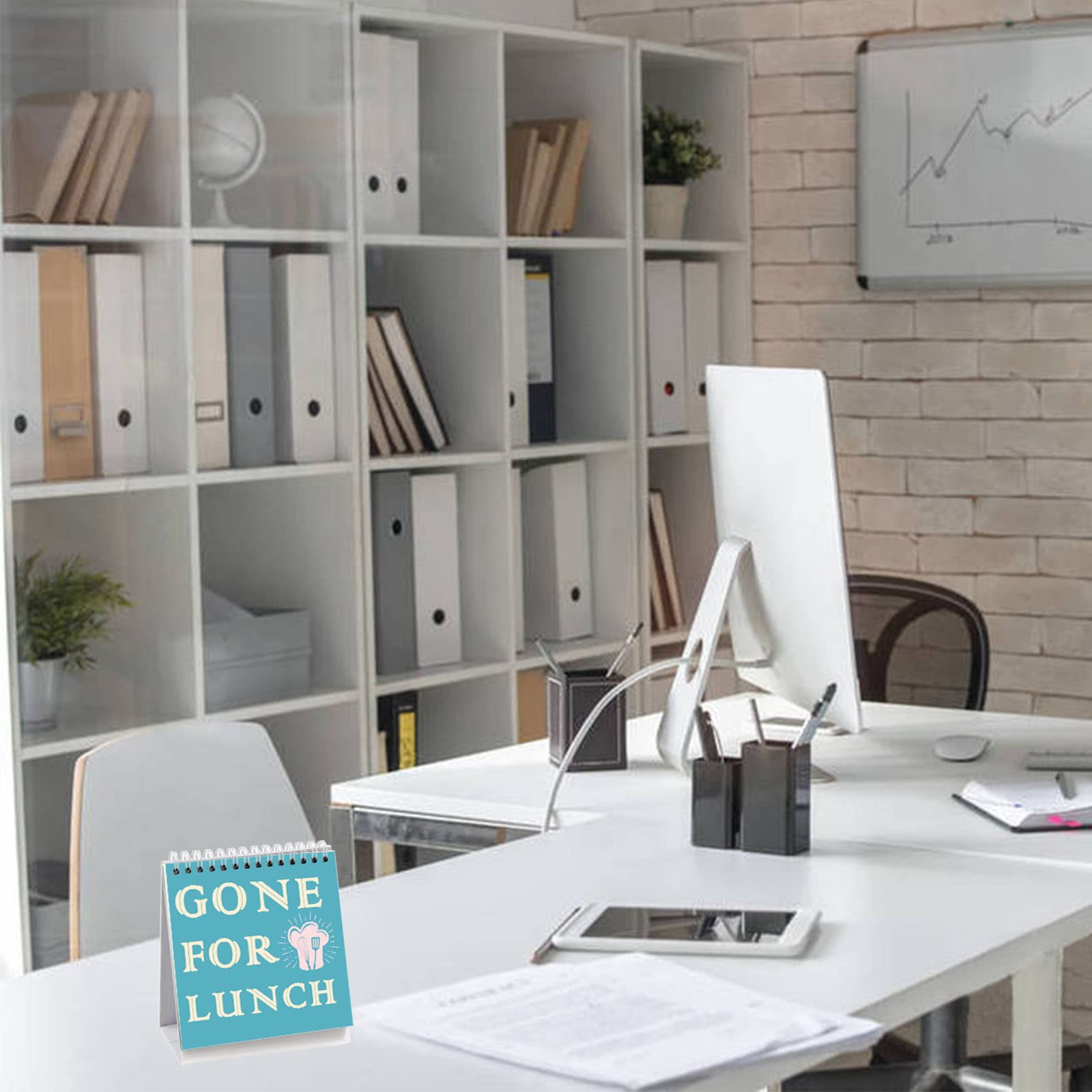 Funny Office Desk Sign with 30 Flip-Over Messages - Perfect Gift for Colleagues, Mother's Day, Father's Day & Christmas - 4.7