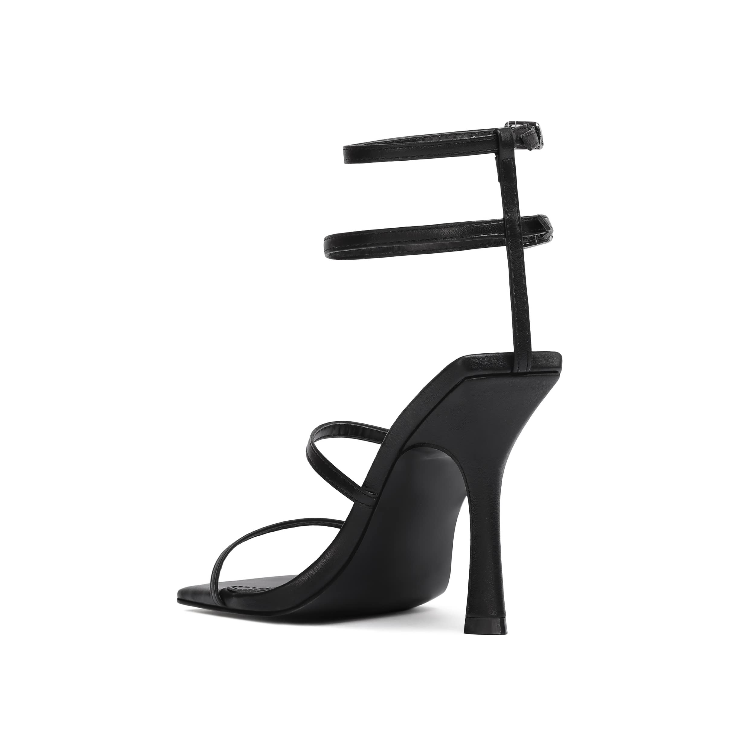 Vivianly Women's Square Toe Strappy Heels Sandals - Sexy Stiletto High Heels with Ankle Strap, Multi-Color Options for Party, Wedding & Evening Out (Perfect for Date Night, Clubwear & Special Occasions)