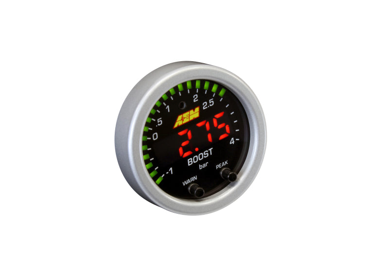 AEM X Series Boost Pressure Gauge Kit - 30inHg to 60psi - High Performance for Turbocharged & Supercharged Vehicles - Perfect for Racing, Tuning & Engine Monitoring