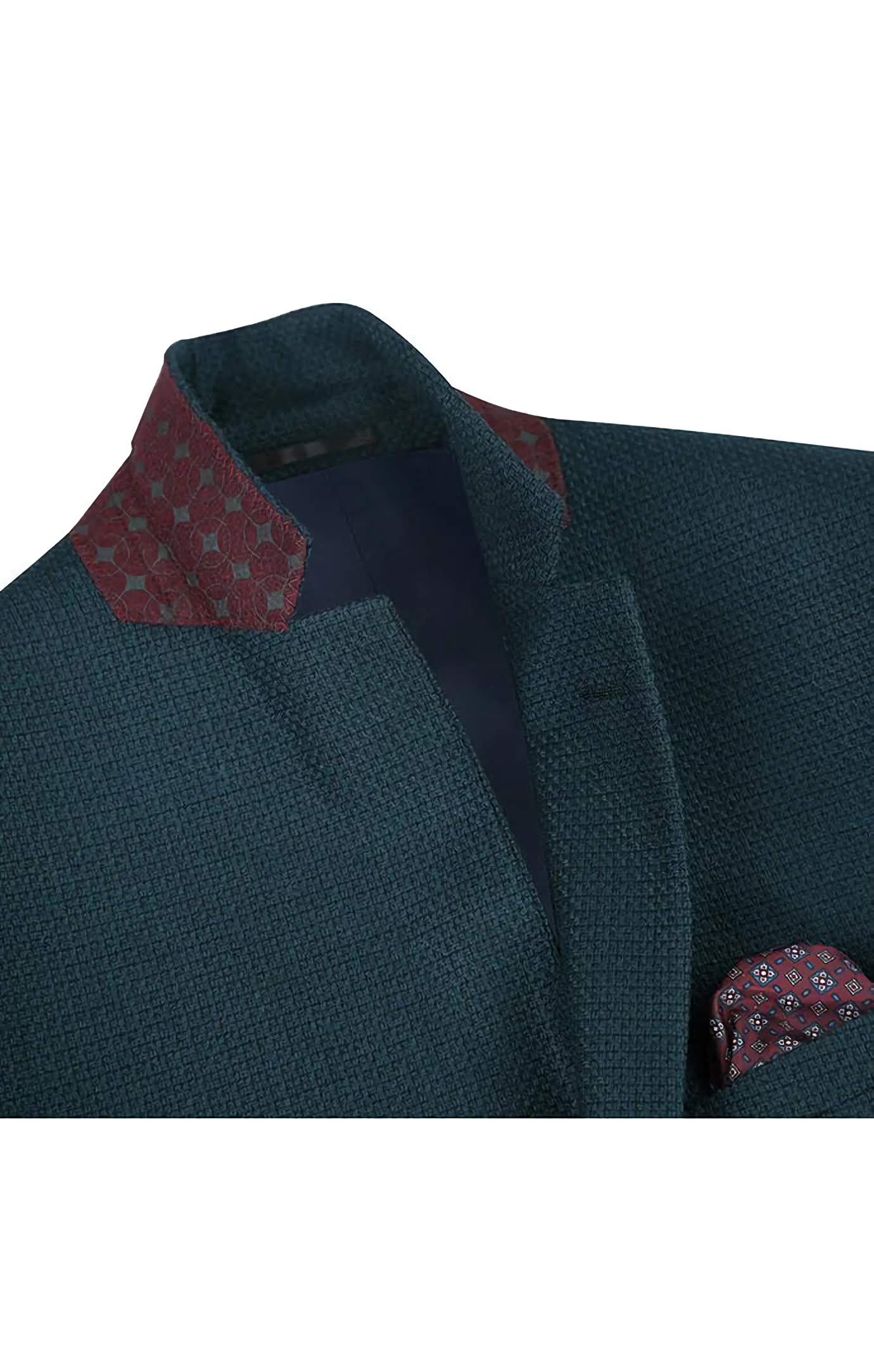 Men's Slim Fit Blazer Wool Blend Sports Jacket - Emerald Green Formal Business Jacket for Office, Wedding & Special Occasions