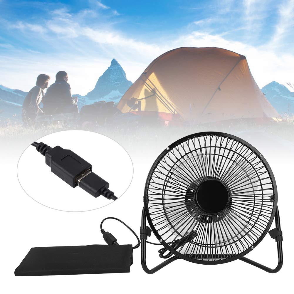 8W USB Solar Panel Fan with Folding Bag - 8inch Portable Solar Powered Fan for Outdoor Camping, Fishing, Travel & Gardening - Perfect for Tents, Greenhouses & Beach Trips