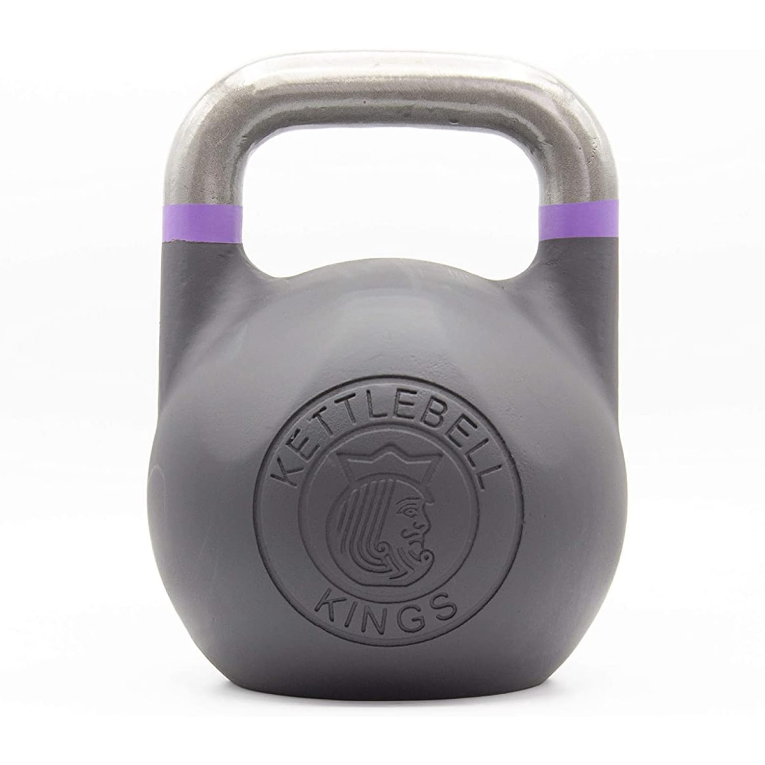 Kettlebell Kings Competition Kettlebell - 20-75 lb Cast Iron Weight for Strength Training & CrossFit - Smooth Grip Fitness Design with Flat Bottom - Perfect for Home Gym, HIIT Workouts & Functional Training