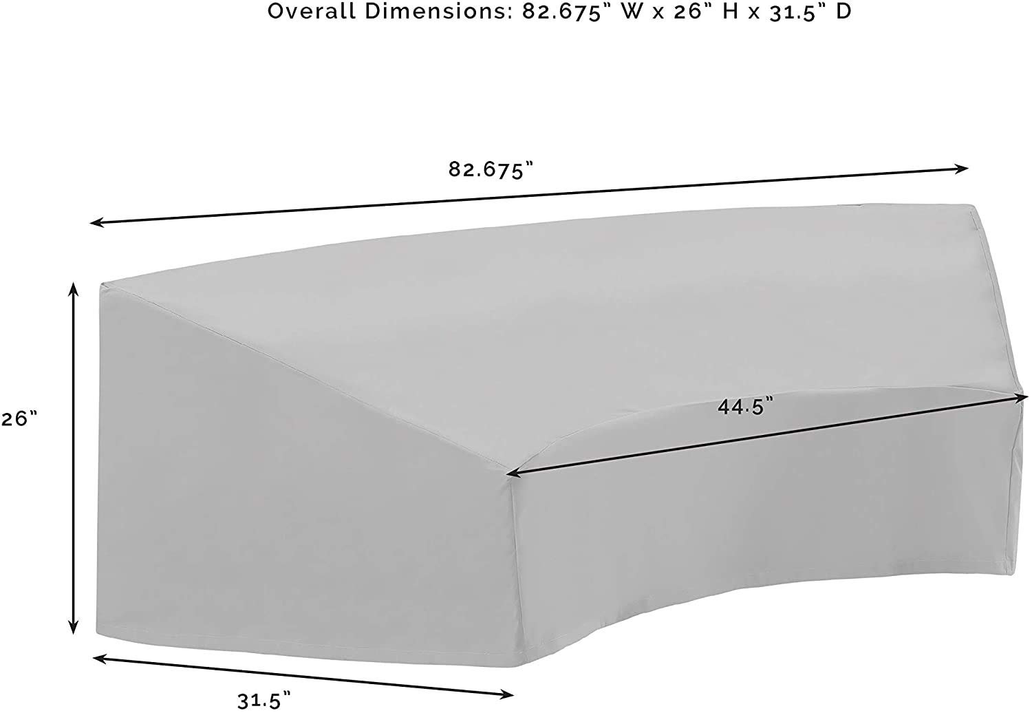 Waterproof 4-Piece Patio Furniture Cover Set for Round Outdoor Sectional - Gray - Heavy Duty Weather Protection for Outdoor Sofa, Loveseat & Chairs - Perfect for Backyard, Deck & Poolside Use